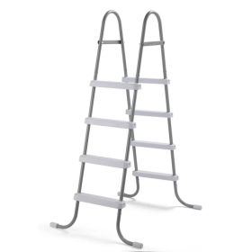 4-Step 52in Pool Ladder Iron Grey Frame & White Steps (Option: Defaulttitle)