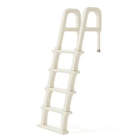 Heavy Duty In-Pool Ladder, Swimming Pool Step Pool Stairs For Above-ground Pools, Adjustable From 47in To 54in, White (Option: Defaulttitle)