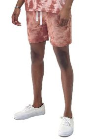 Cotton Tye Dye Sweat Shorts (Color: GINGER, size: 3XL)